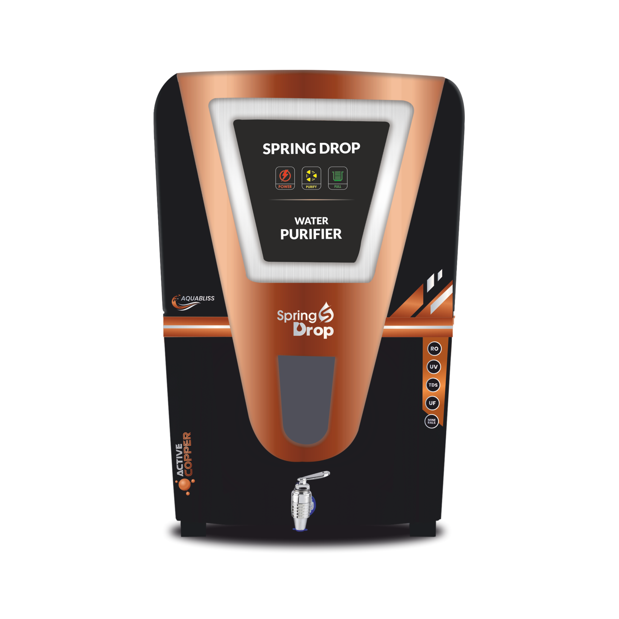 aquabliss black digital water purifier